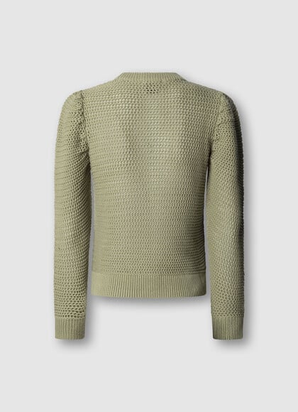 CREW NECK OPENWORK JUMPER