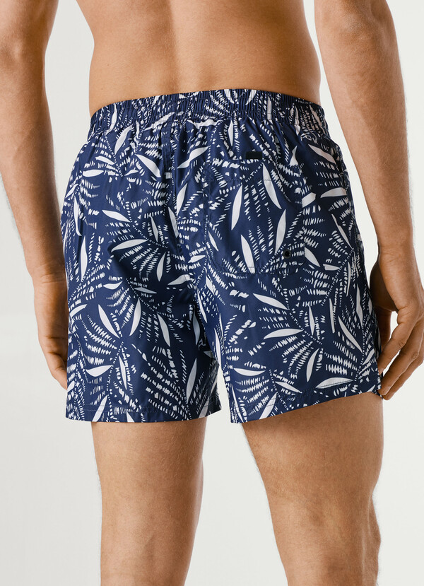 SWIM SHORTS WITH LEAF PRINT