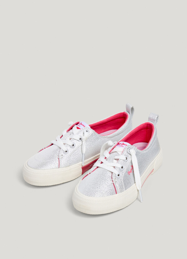 METALLIC STRIPED CLASSIC TRAINERS - KENTON