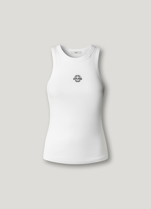 SLEEVELESS RIBBED TOP