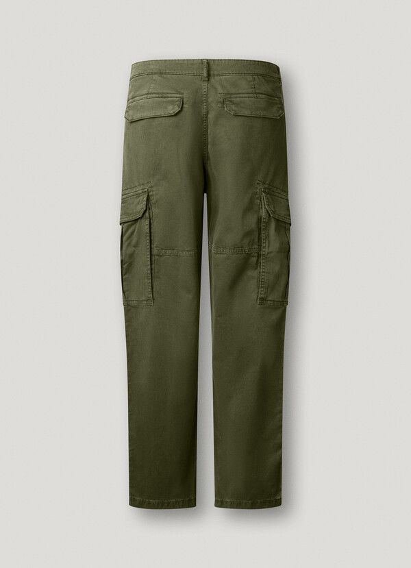 REGULAR FIT TWILL CARGO TROUSERS