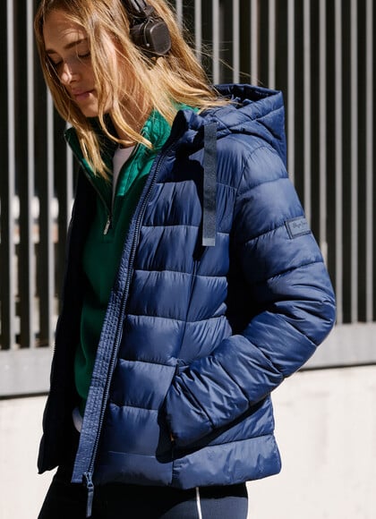 HOODED PADDED PUFFER JACKET