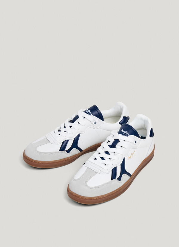 LEATHER TRAINERS WITH CUPSOLE SOLE - BALL