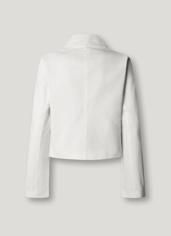 CROPPED FIT TWILL JACKET