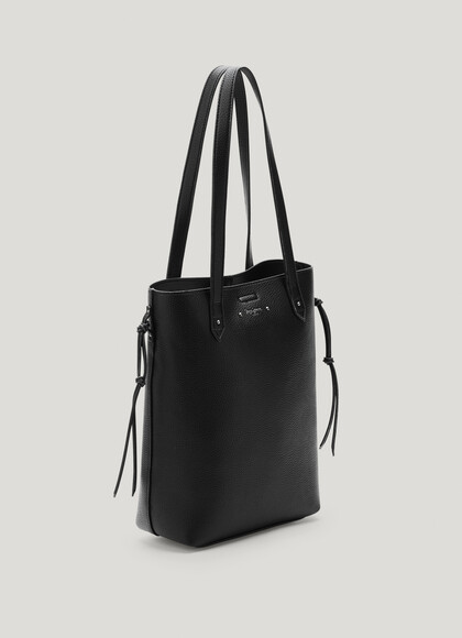 LEATHER EFFECT TOTE BAG