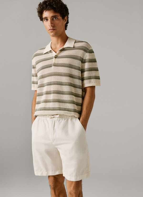 RELAXED FIT LINEN SHORTS