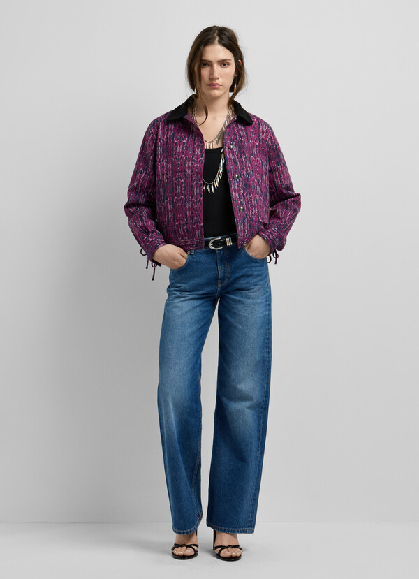 PRINTED SHIRT COLLAR JACKET