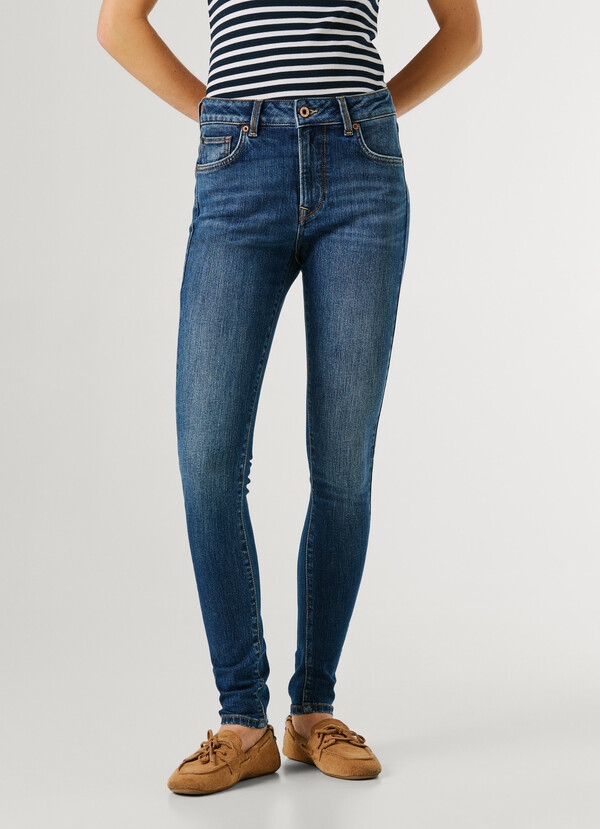 MID-RISE SKINNY FIT JEANS - REGENT