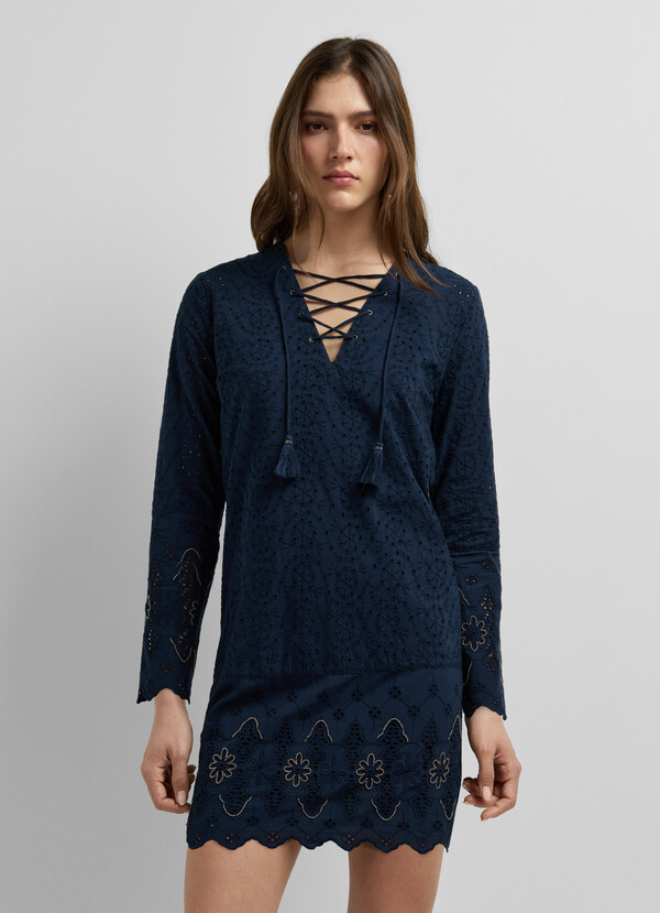 OPENWORK DETAIL MINI DRESS