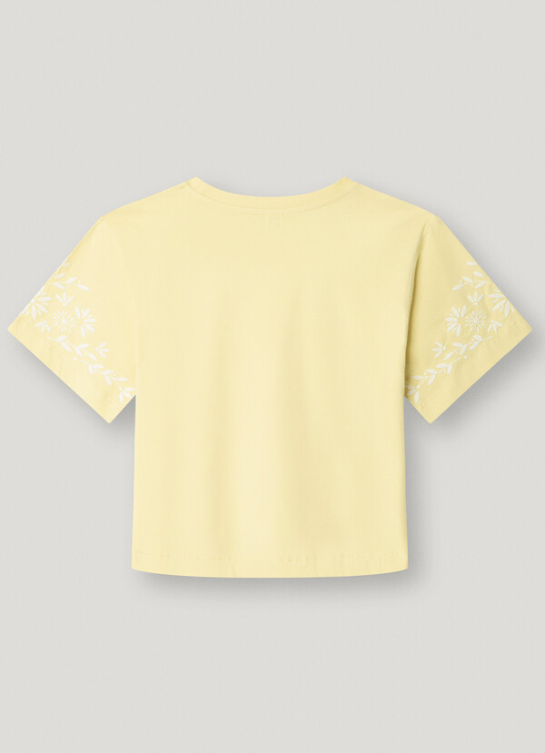 CAMISETA BORDADO FLORAL FIT RELAXED