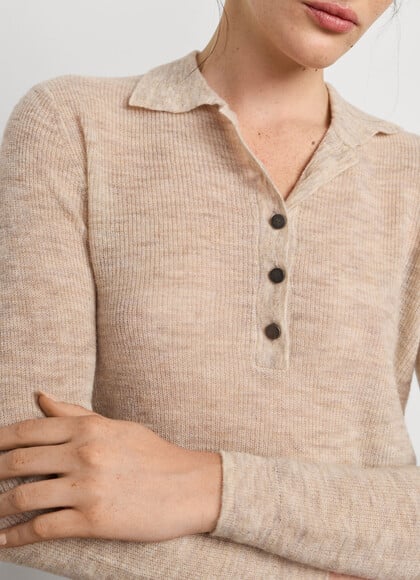 POLO NECK KNIT JUMPER