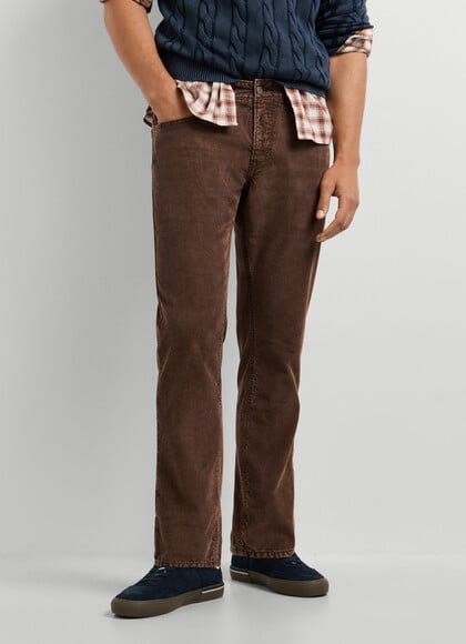 REGULAR FIT CORDUROY 5-POCKET TROUSERS