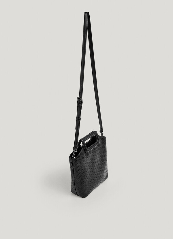 LEATHER EFFECT TOTE BAG