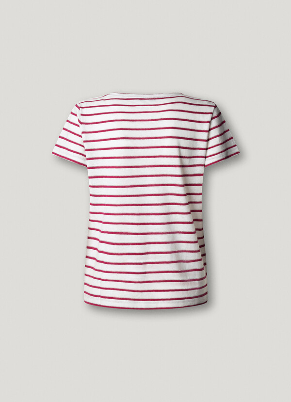 V-NECK STRIPED T-SHIRT