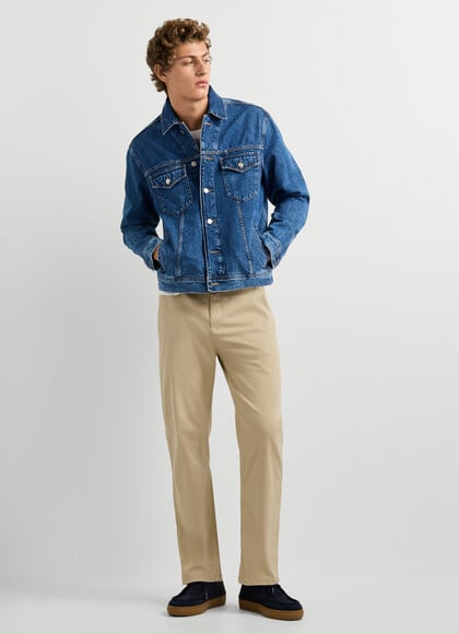 RELAXED FIT TWILL CHINOS