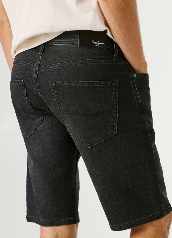 SLIM FIT DENIM BERMUDA SHORTS