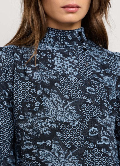 FLORAL PRINT FLUID BLOUSE