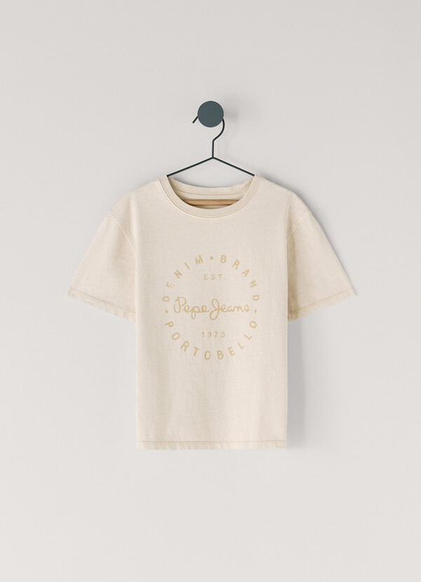 T-SHIRT COUPE D&Eacute;CONTRACT&Eacute;E AVEC LOGO IMPRIM&Eacute;