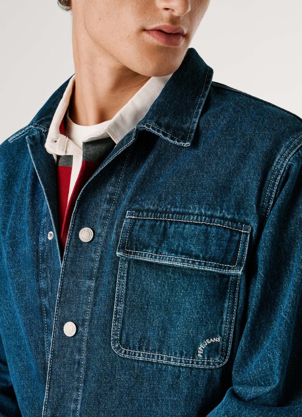 RELAXED FIT DENIM OVERSHIRT