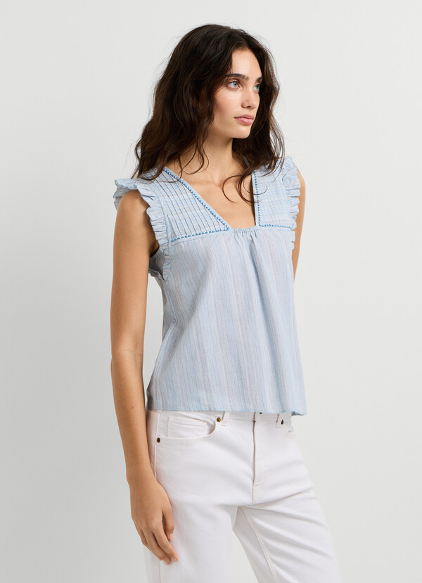 FLUID STRIPED BLOUSE