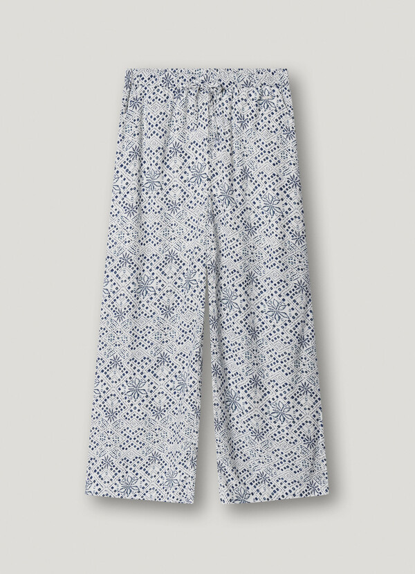 STRAIGHT FLORAL PRINT TROUSERS