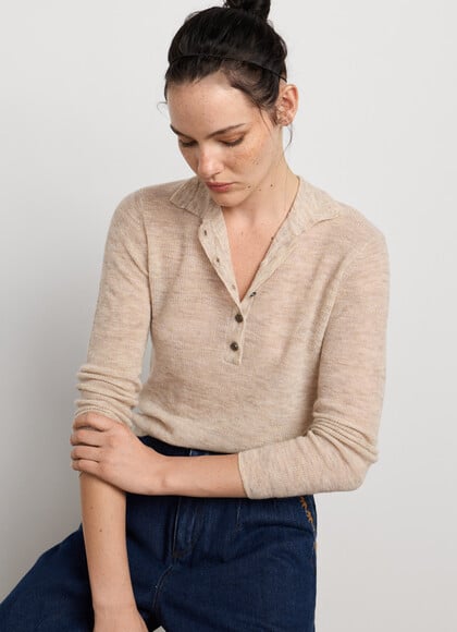 POLO NECK KNIT JUMPER