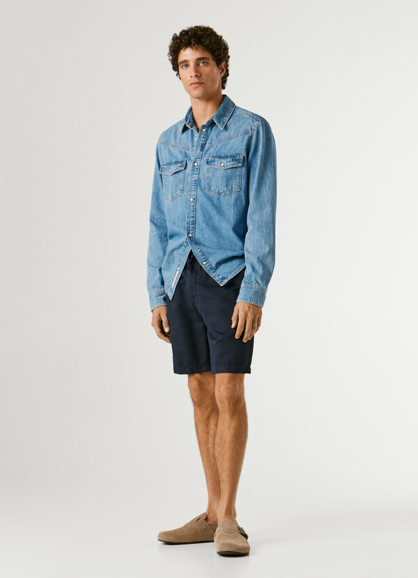 RELAXED FIT LINEN SHORTS