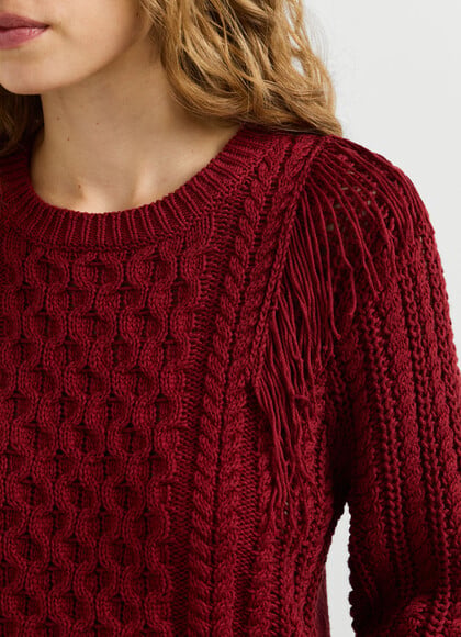 CREW NECK CABLE KNIT JUMPER