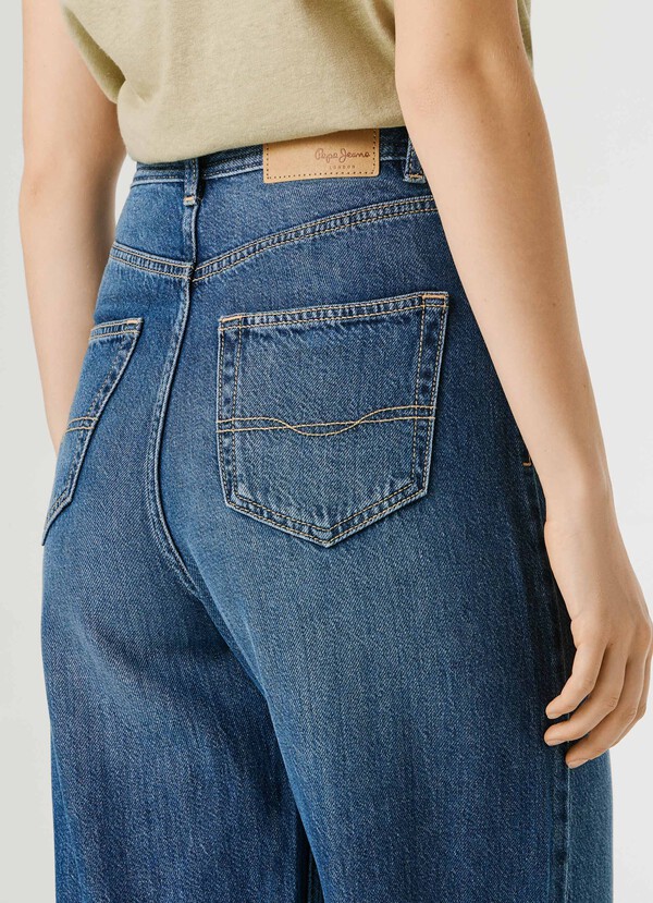 HIGH-RISE BARREL FIT JEANS - ADDISON