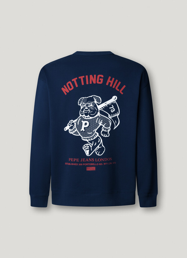 CREW NECK BACK PRINT SWEATSHIRT