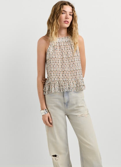 IKAT PRINT STRAPPY BLOUSE