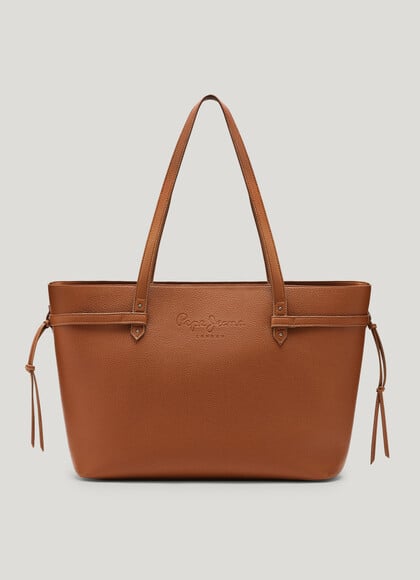 LEATHER EFFECT SHOPPER BAG