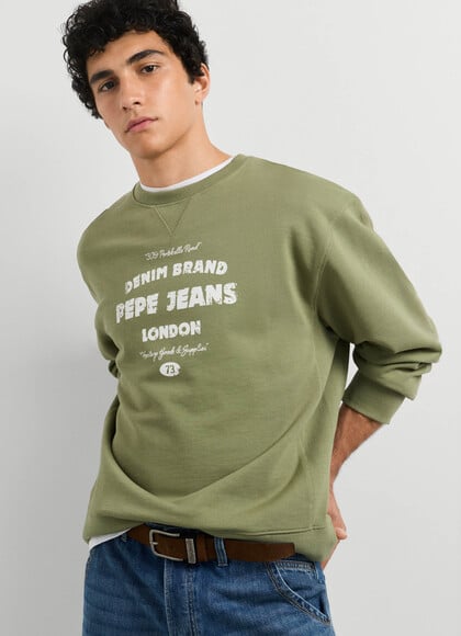 CREW NECK CASUAL FIT SWEATSHIRT