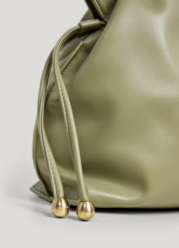 LEATHER EFFECT HOBO BAG