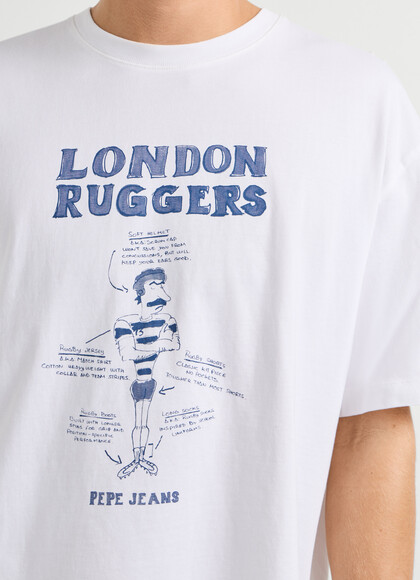 WIDE FIT PRINTED GRAPHIC T-SHIRT