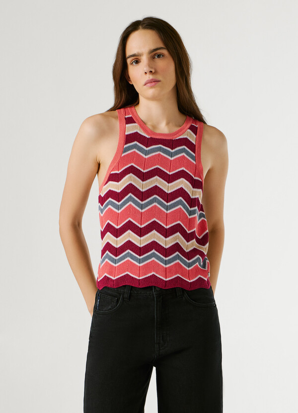 SLEEVELESS RIBBED TOP
