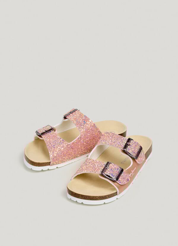 SANDALS WITH GLITTER DETAILS