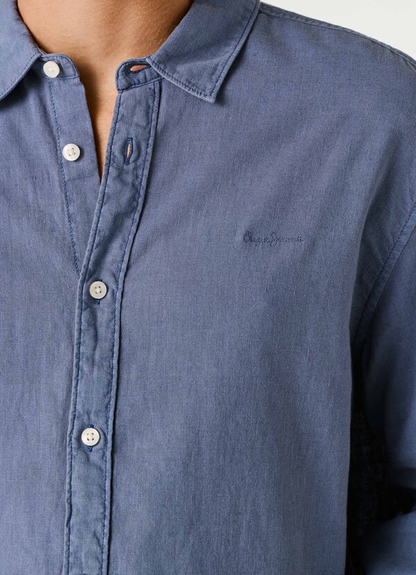 REGULAR FIT GARMENT DYED SHIRT