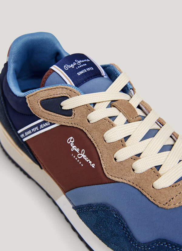LEATHER TRAINERS WITH SUEDE DETAILS - LONDON