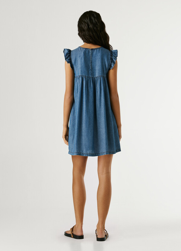 EMBROIDERED DETAIL MINI DRESS