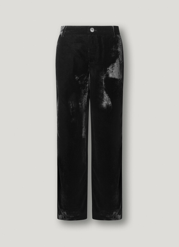 STRAIGHT VELVET TROUSERS