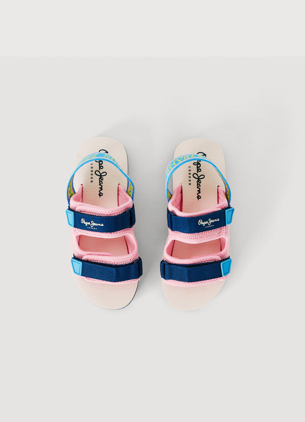 TREK SANDALS WITH VELCRO CLOSURE