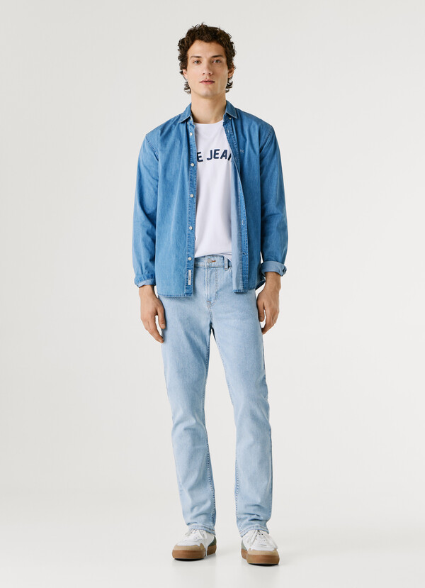 SLIM FIT MID-RISE JEANS - HATCH