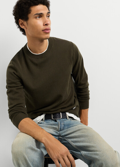 REGULAR FIT CREW NECK KNIT JUMPER