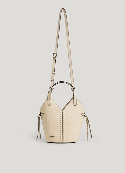 LEATHER EFFECT SHOULDER BAG