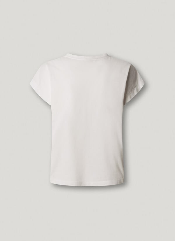 T-SHIRT WITH OPENWORK FLORAL DETAILS