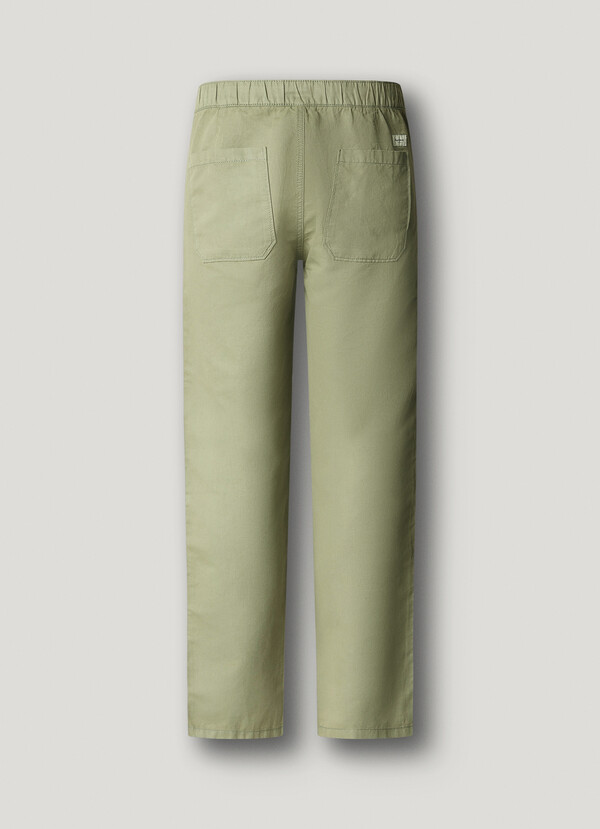 CHINO TROUSERS WITH ADJUSTABLE DRAWSTRING