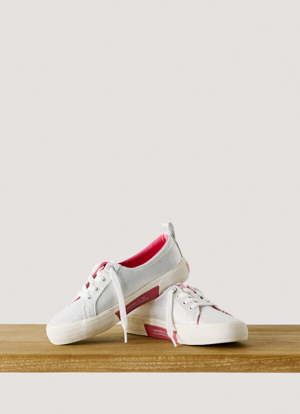 METALLIC STRIPED CLASSIC TRAINERS - KENTON