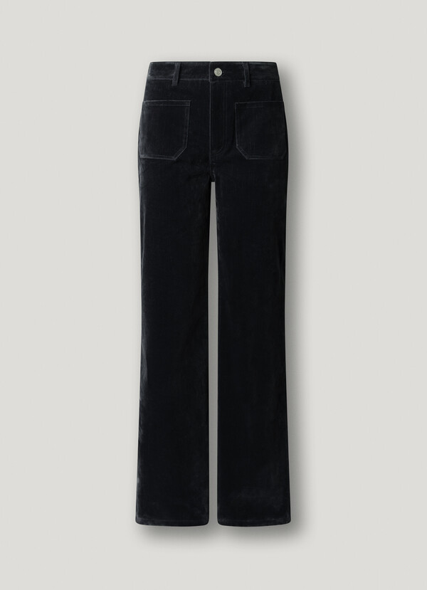 WIDE VELVET TROUSERS