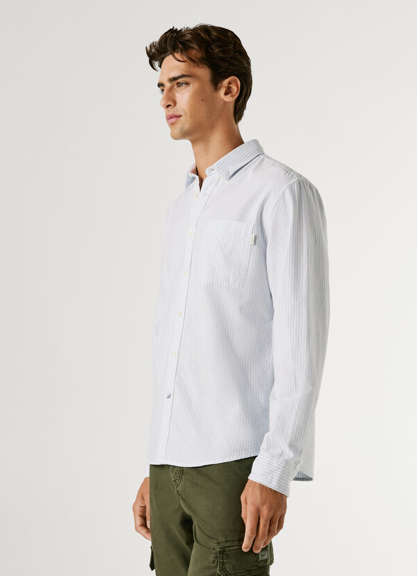 REGULAR FIT STRIPED OXFORD SHIRT